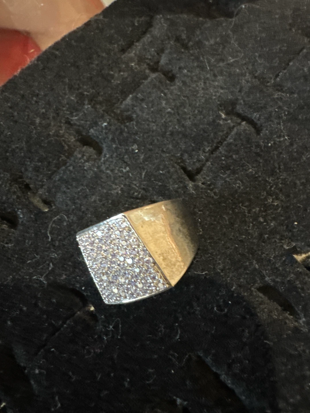Square pavé statement ring - photo 2