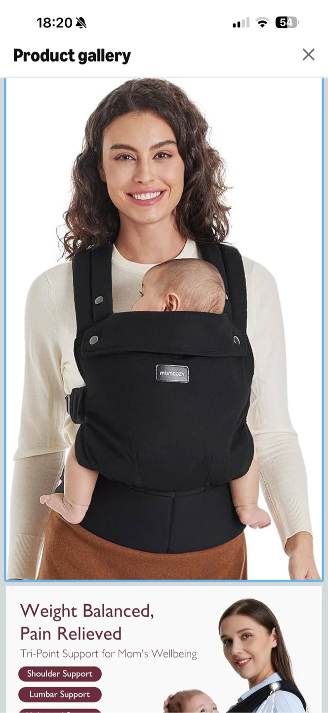 Momcozy Baby Carrier Black