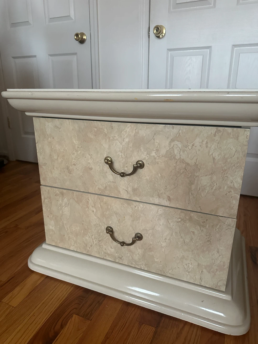 Pair of 2-Drawer Nightstands with Brass Handles - photo 4