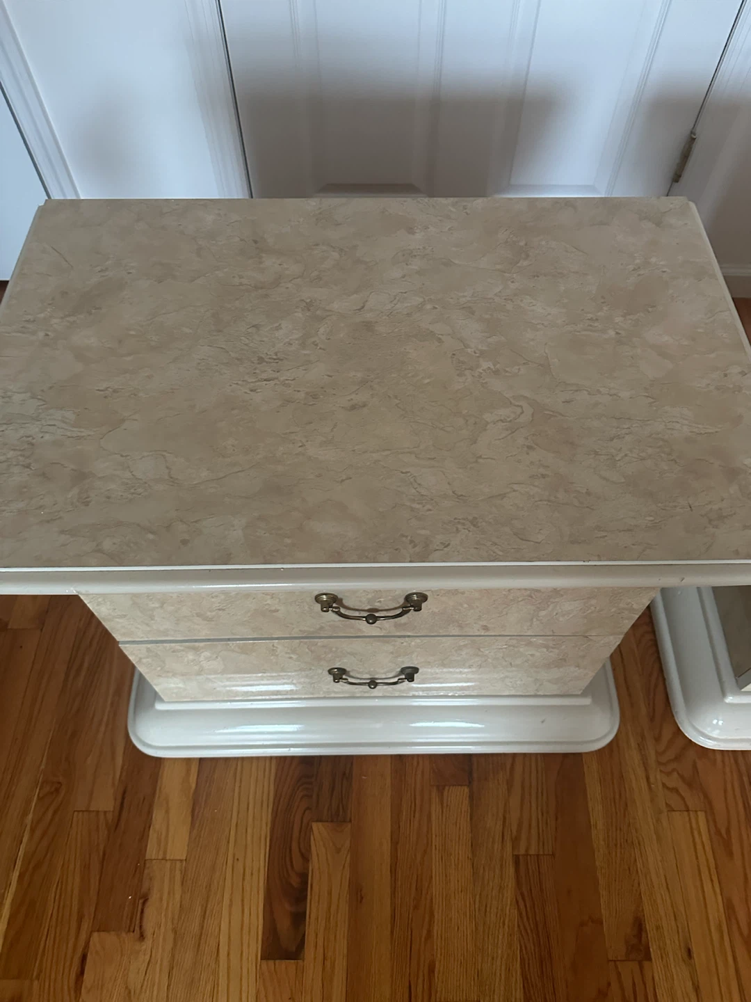 Pair of 2-Drawer Nightstands with Brass Handles - photo 5