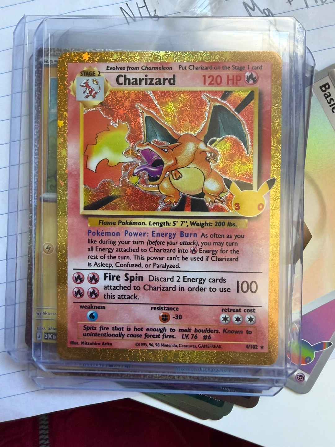 Pokemon 30TH Anniversary Collection Charizard Card