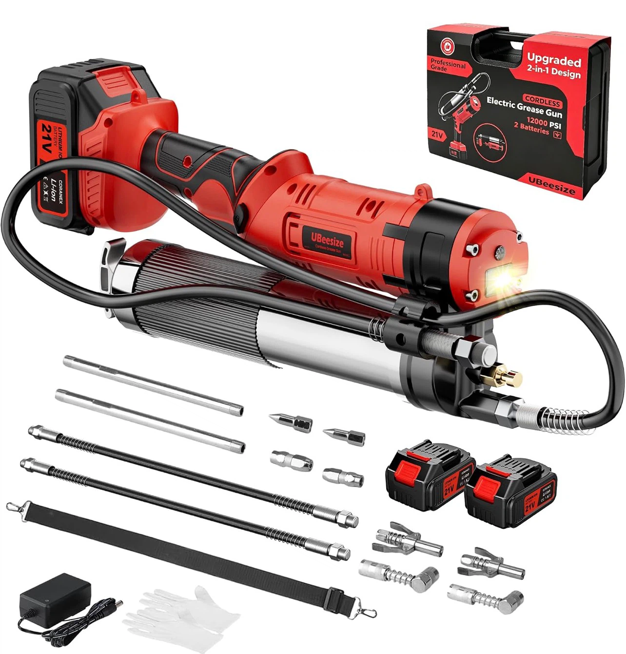 21V Cordless Grease Gun Set