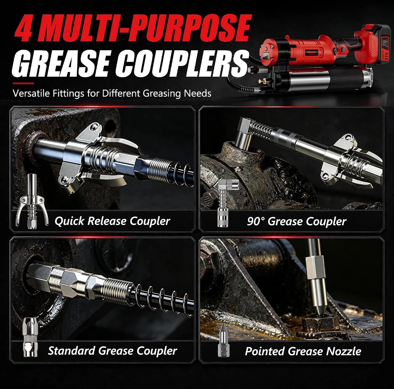 21V Cordless Grease Gun Set - photo 5