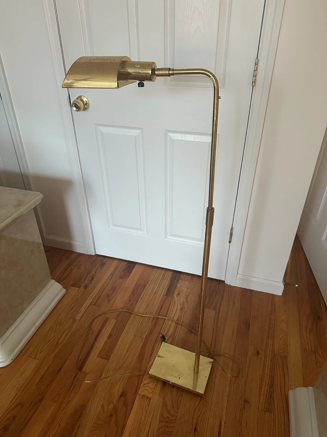 Brass Adjustable Floor Reading Lamp