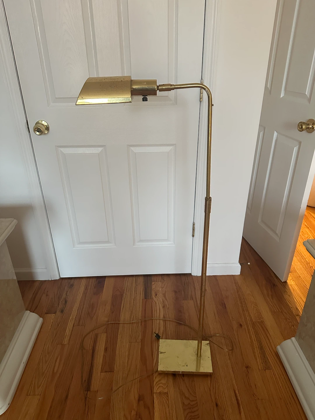 Brass Adjustable Floor Reading Lamp - photo 2