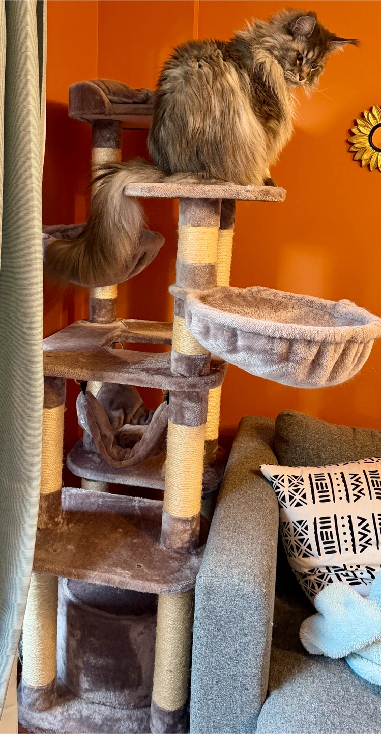 Large plush multi-level cat tree - photo 3