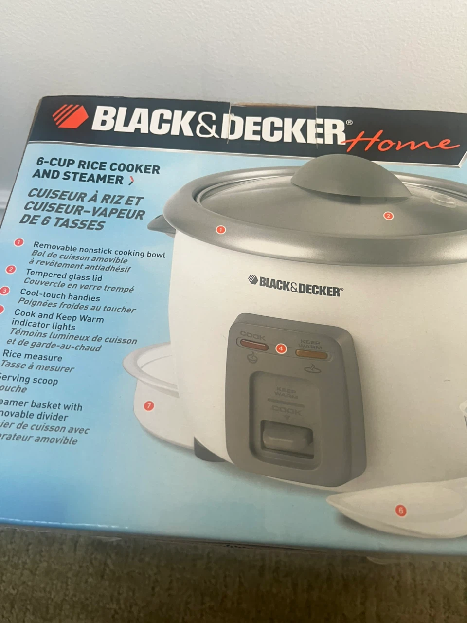 Black & Decker 6-Cup Rice Cooker and Steamer - photo 2