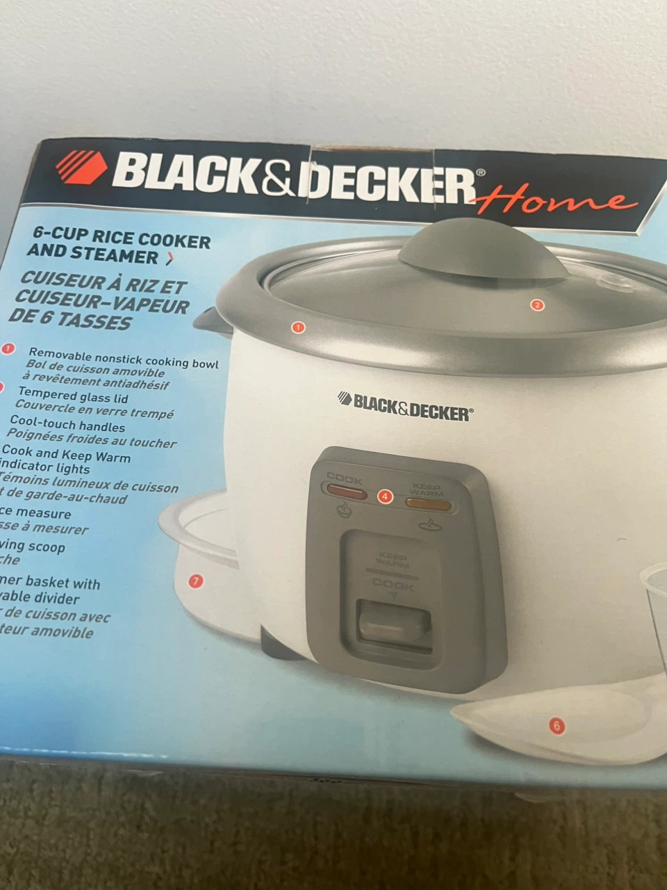 Black & Decker 6-Cup Rice Cooker and Steamer - photo 3