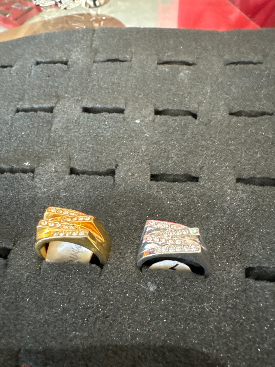 Two Rhinestone Fashion Rings - photo 2
