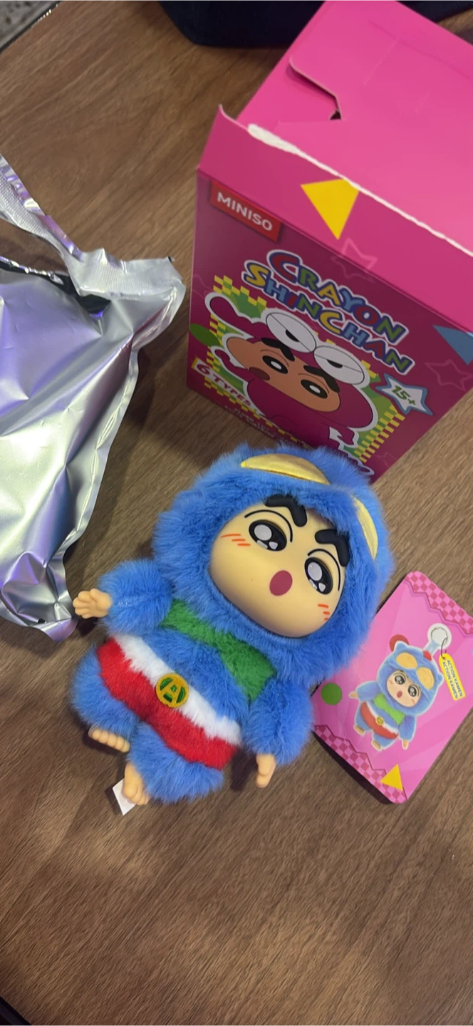 Miniso Crayon Shin-chan Action Kamen Plush Keychain