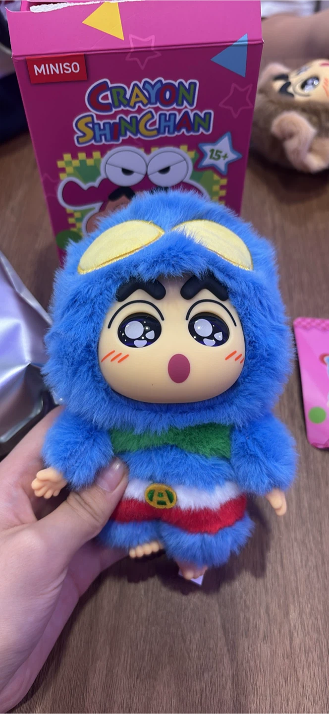 Miniso Crayon Shin-chan Action Kamen Plush Keychain - photo 3