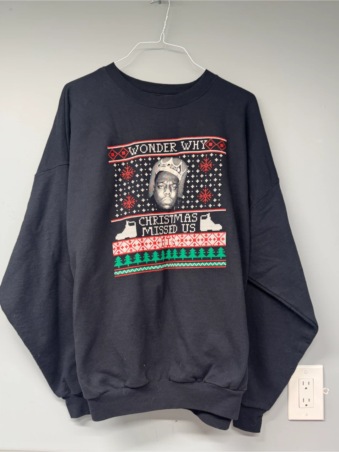 The Notorious B.I.G. Christmas Sweatshirt 2XL