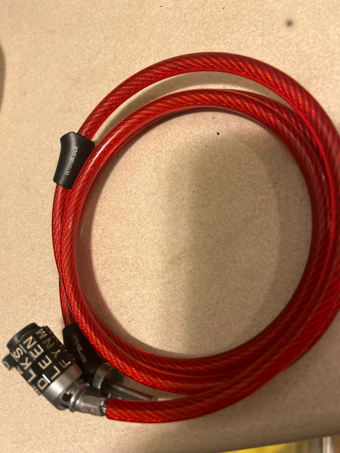 LioraLock Red Cable Combination Bike Lock - photo 2