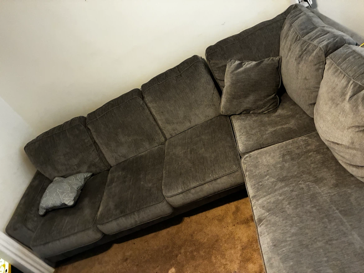 Gray L-Shaped Sectional Sofa - photo 3