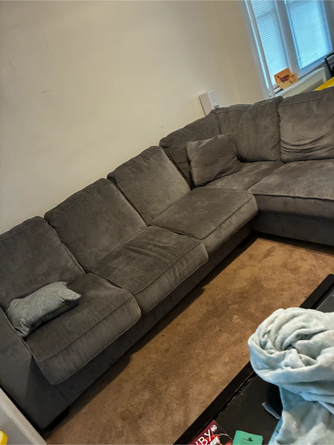 Gray L-Shaped Sectional Sofa - photo 4