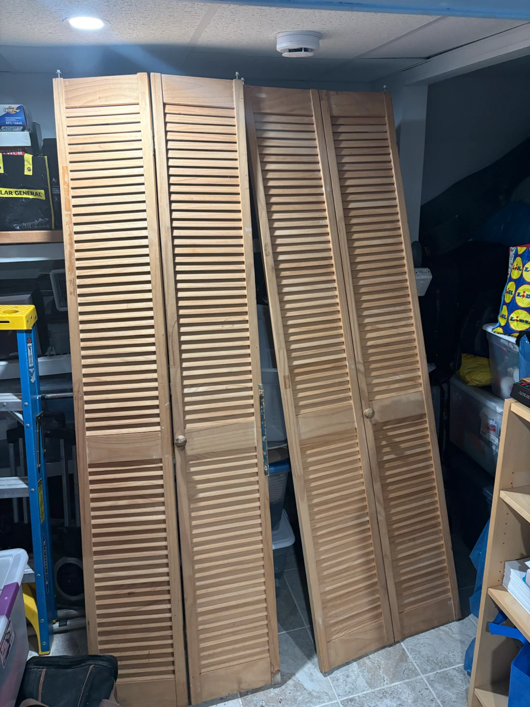 Set of Two Bifold Louver Closet Doors