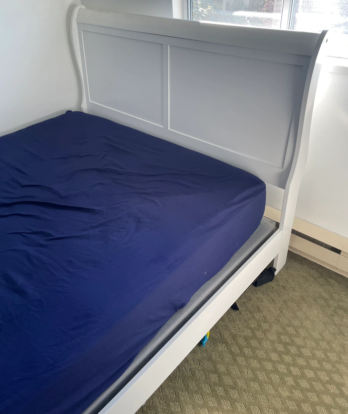 White Sleigh Bed Frame