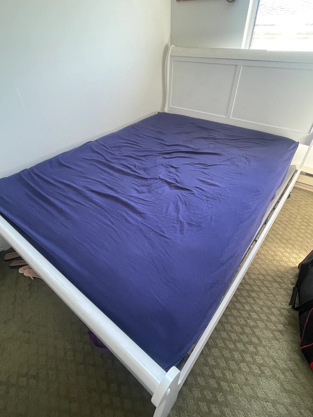 White Sleigh Bed Frame - photo 2