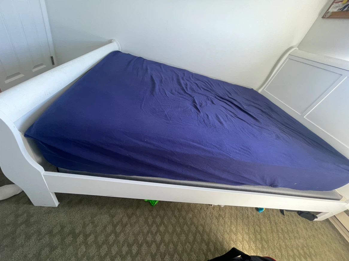 White Sleigh Bed Frame - photo 3