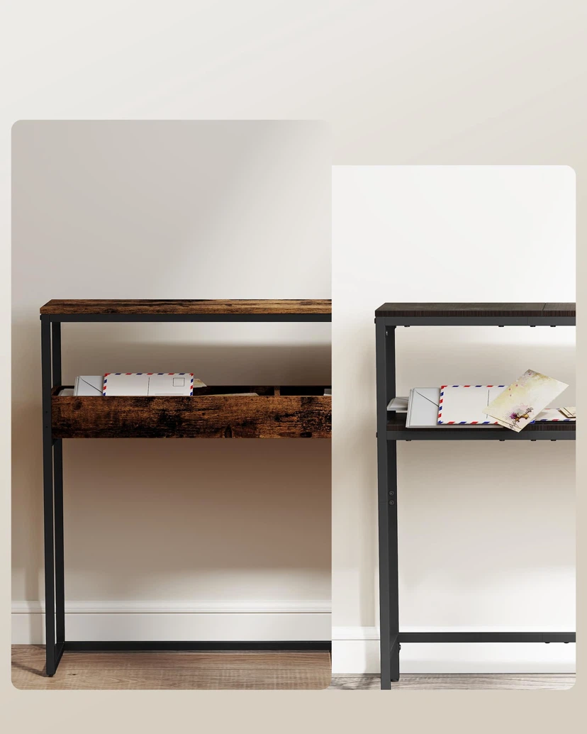 2-Tier Entryway Table, Narrow Console Table - photo 4