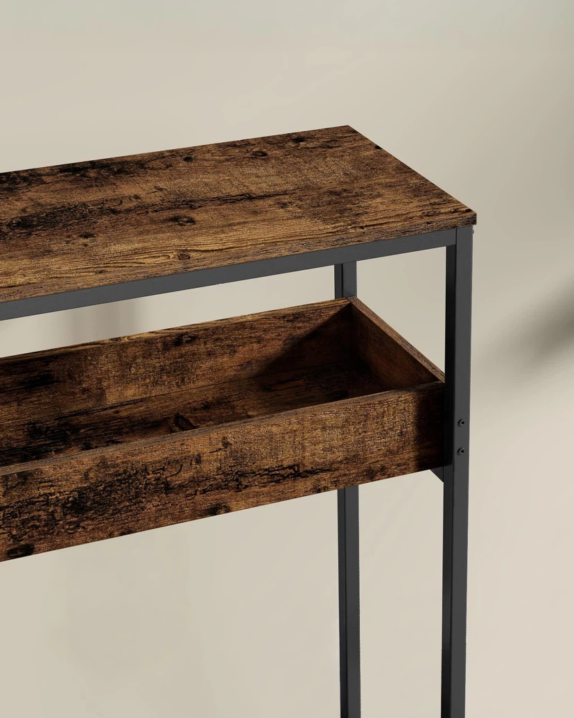2-Tier Entryway Table, Narrow Console Table - photo 5