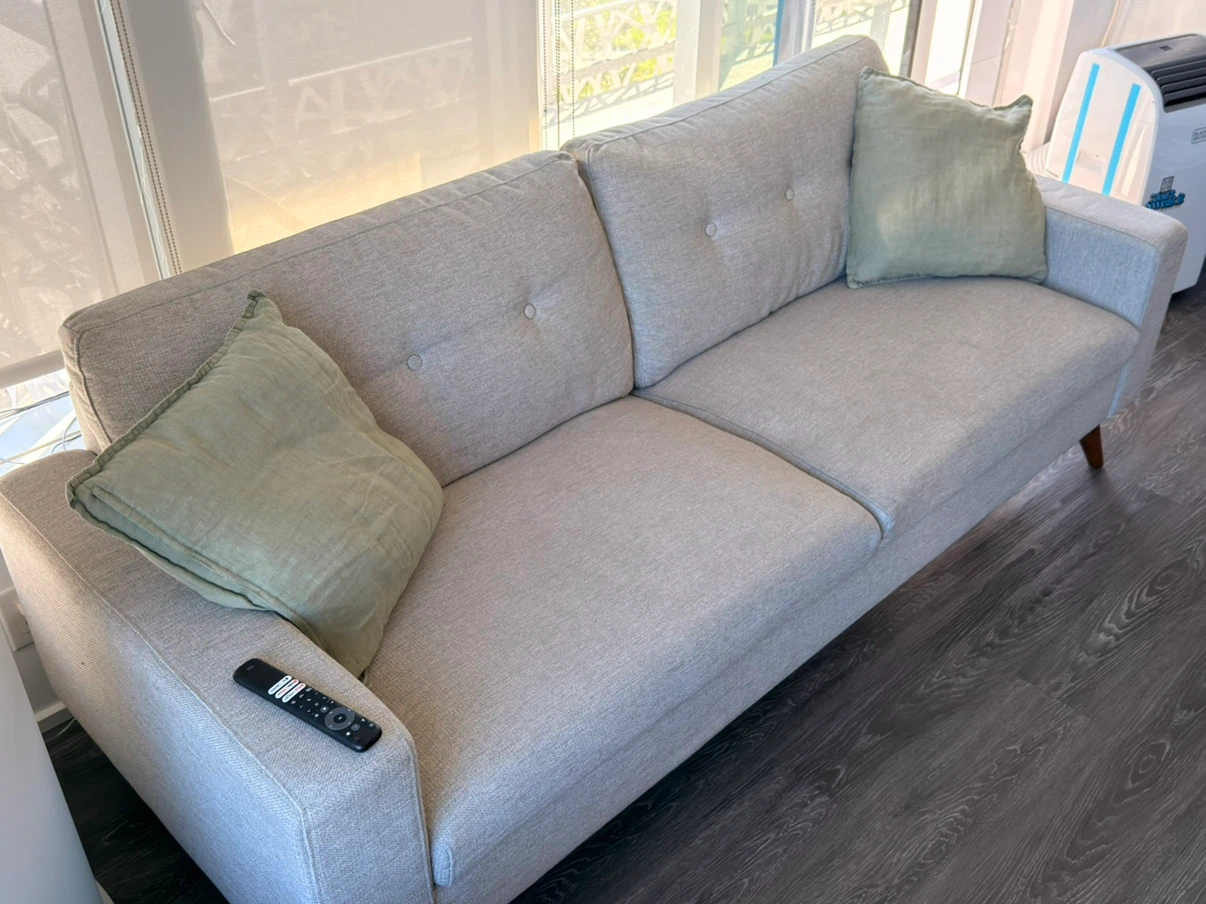 Light Grey 3-Seater Sofa - photo 3