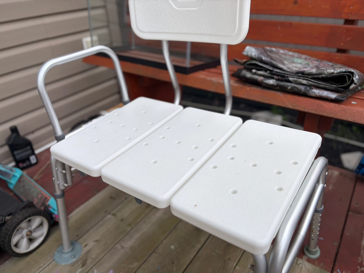 Adjustable Shower Bench with Backrest - photo 2