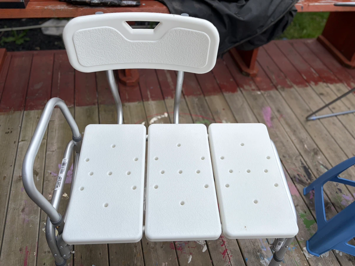 Adjustable Shower Bench with Backrest - photo 3