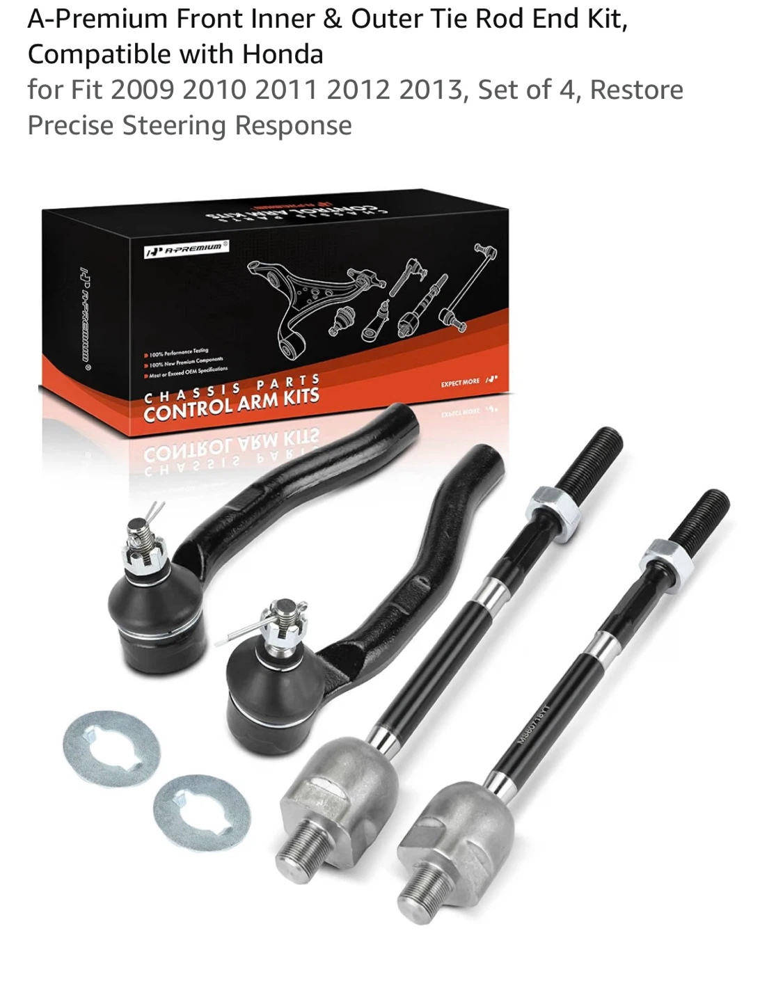 A-Premium Front Tie Rod End Kit for Honda Fit