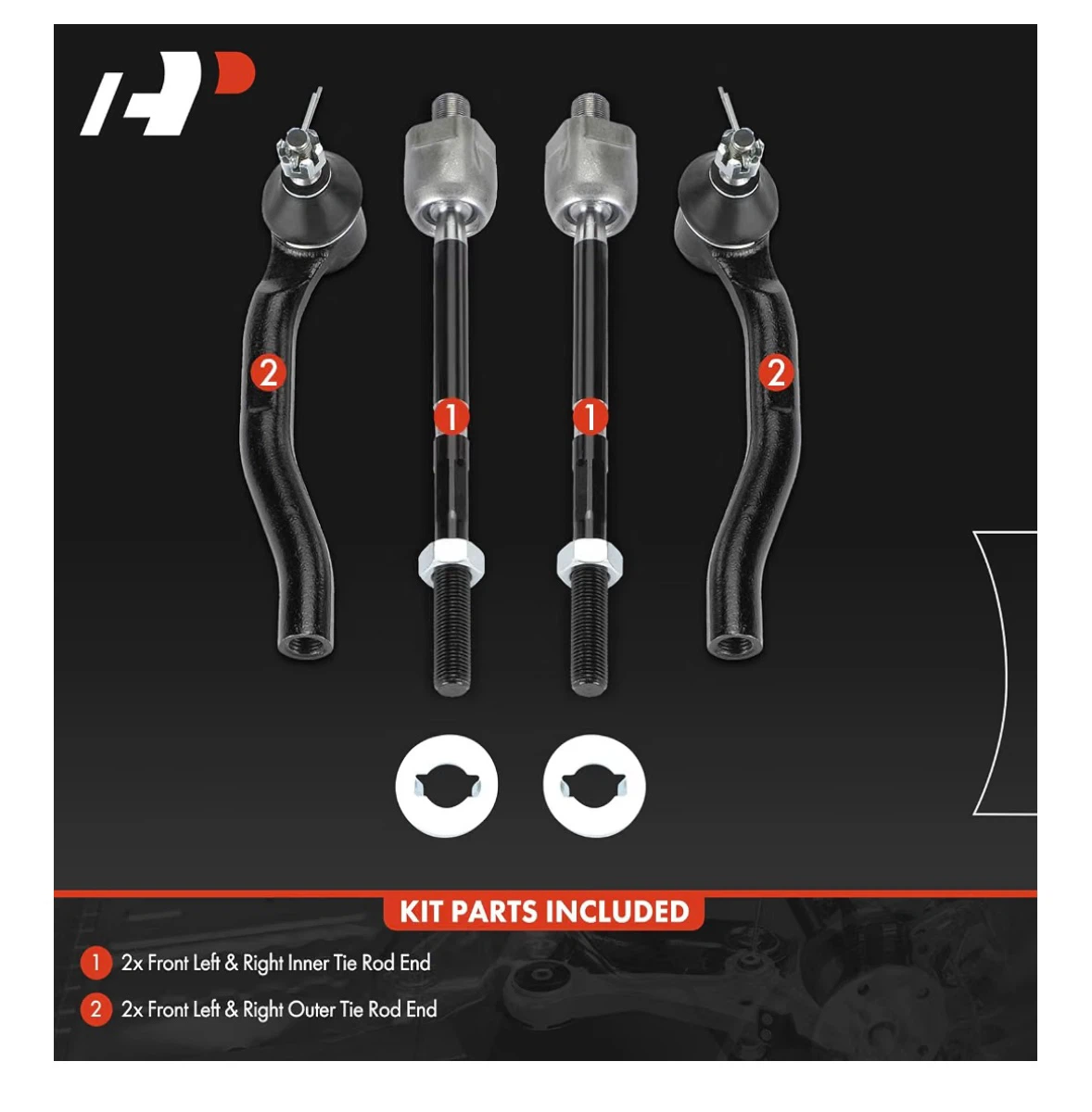 A-Premium Front Tie Rod End Kit for Honda Fit - photo 2