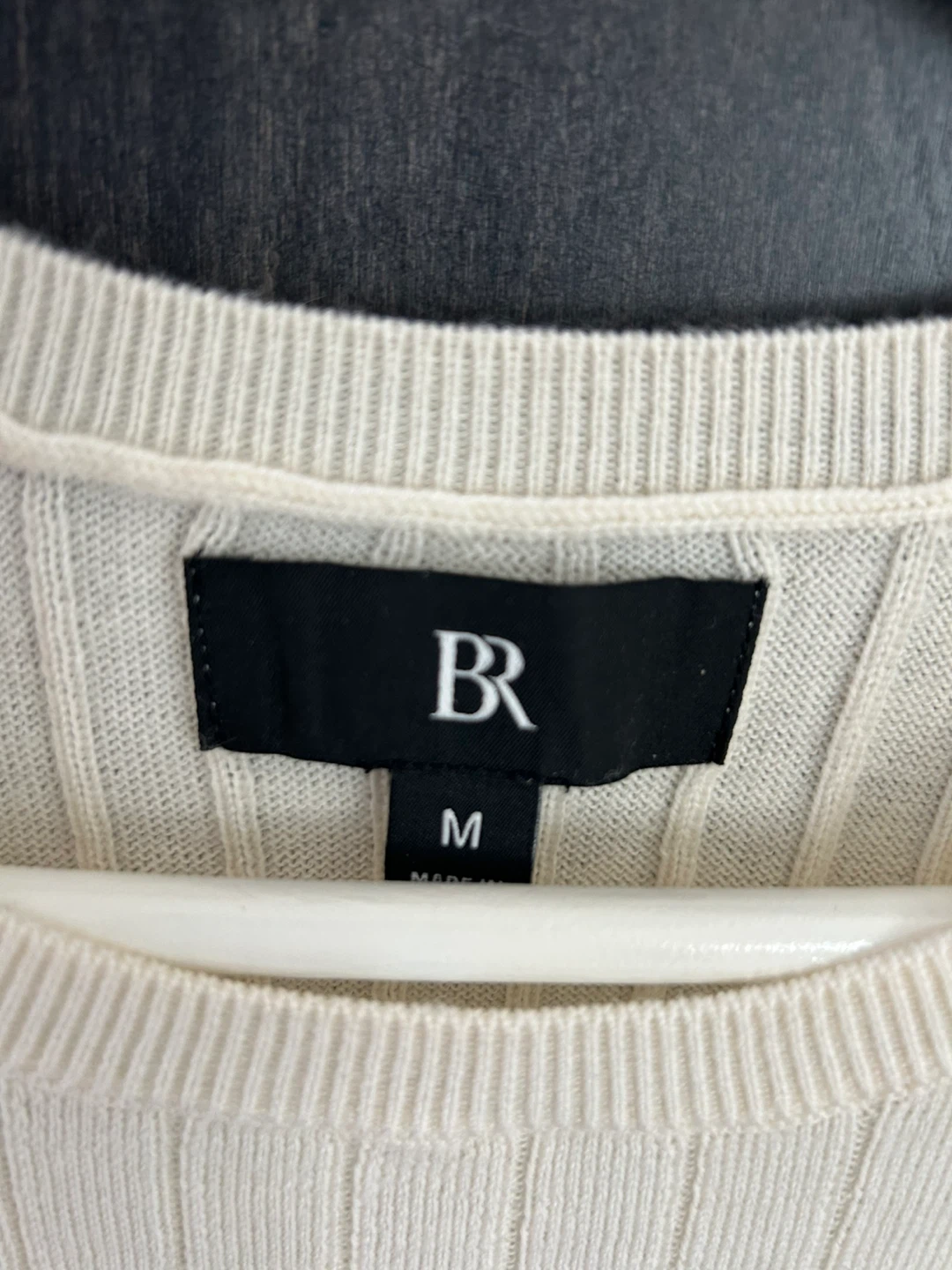 Banana Republic Cream Ribbed Short Sleeve Sweater - photo 2