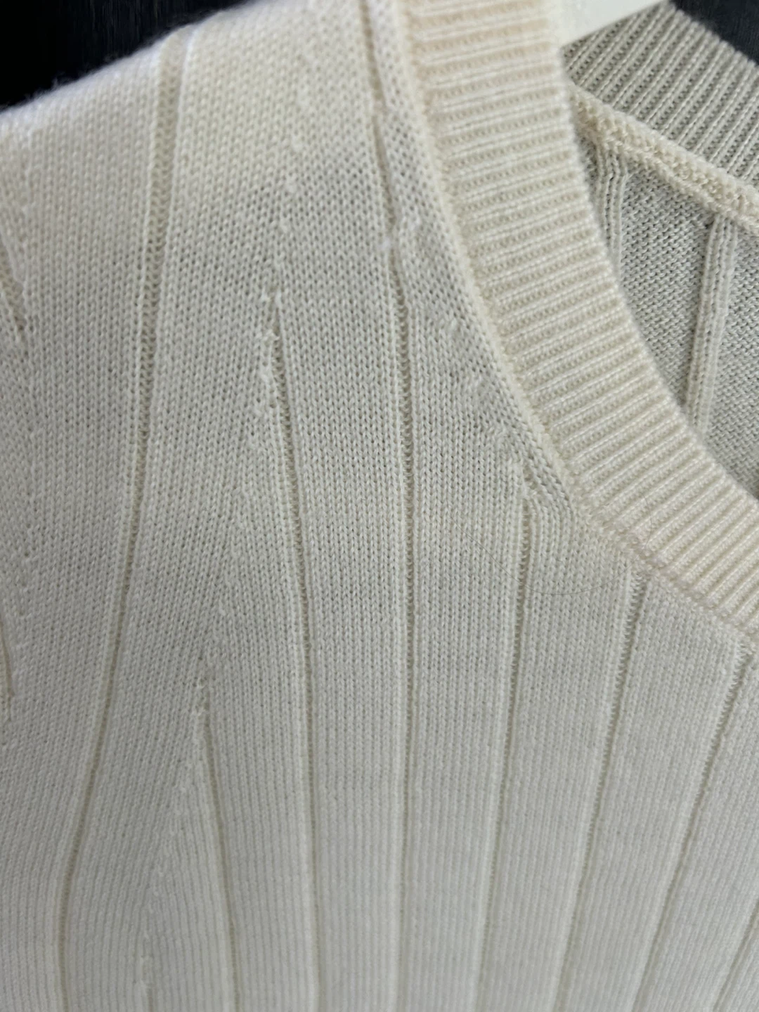 Banana Republic Cream Ribbed Short Sleeve Sweater - photo 3