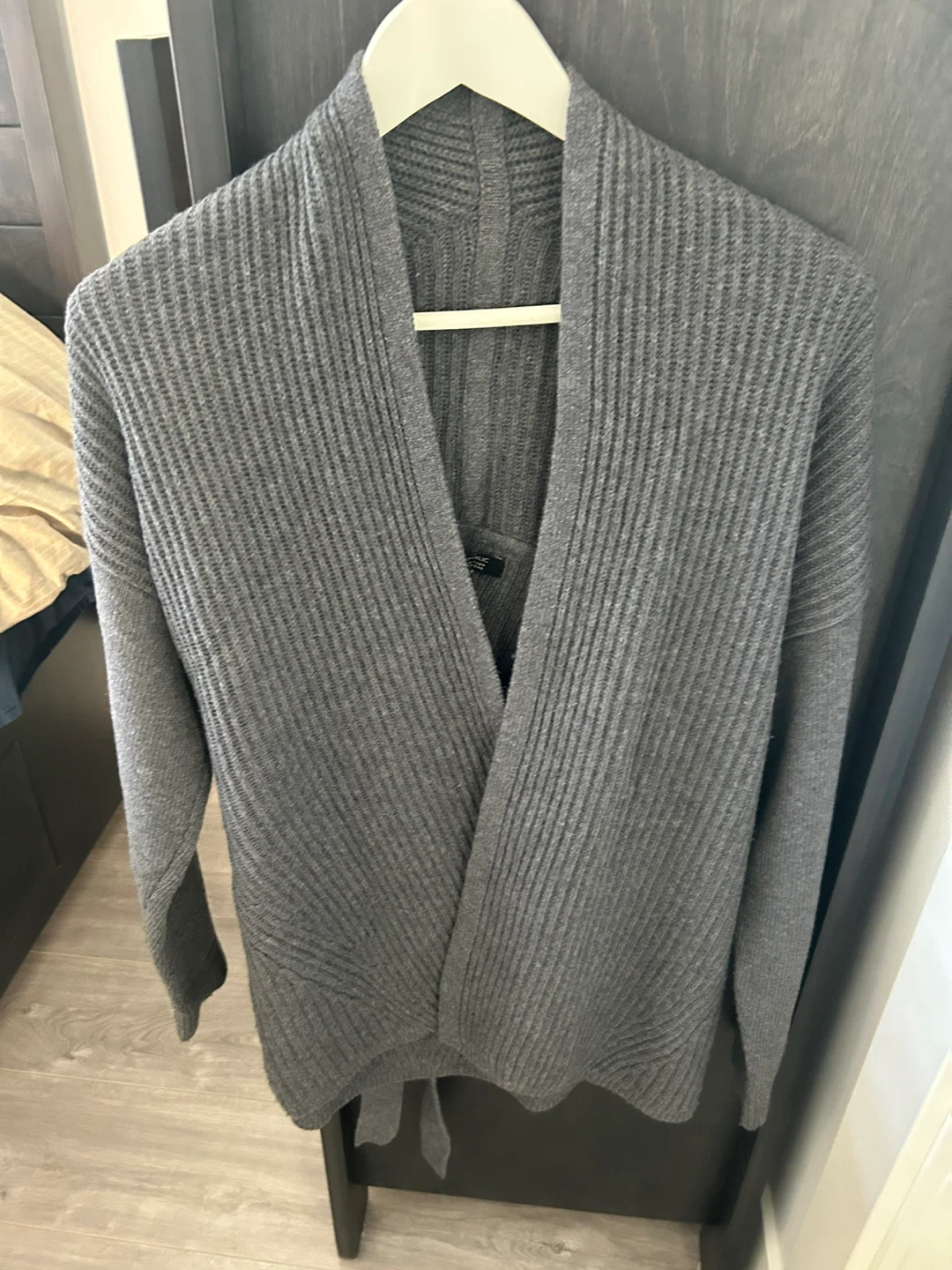 Banana Republic Grey Ribbed Cardigan