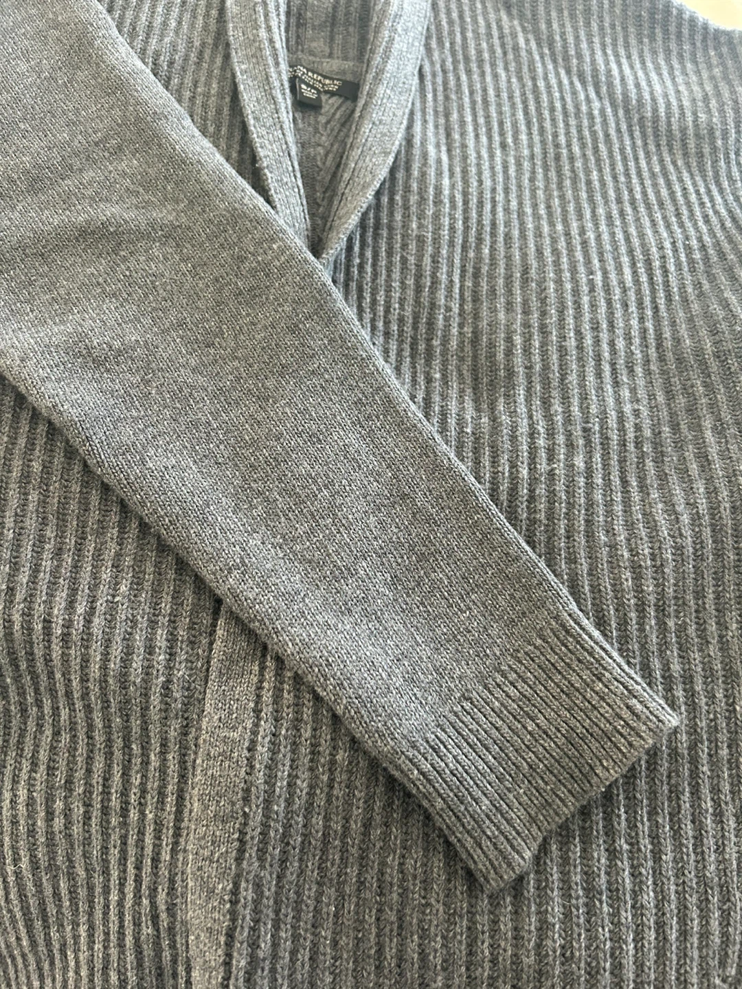 Banana Republic Grey Ribbed Cardigan - photo 3