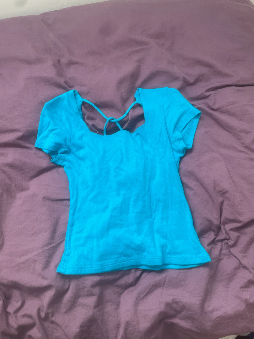 Bright Blue Back-Tie T-Shirt