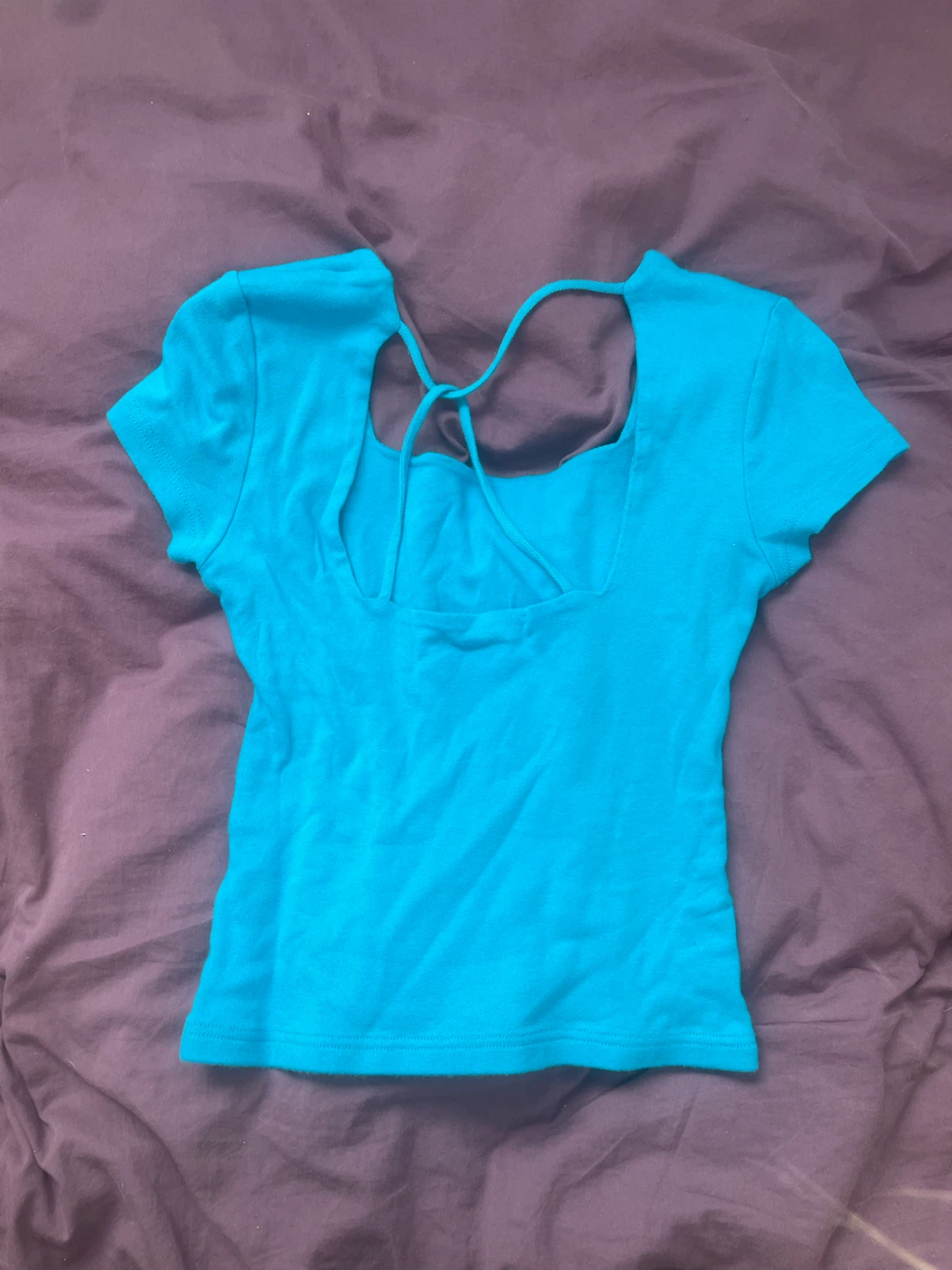 Bright Blue Back-Tie T-Shirt - photo 2
