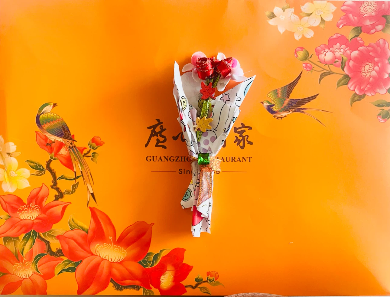 Miniature decorative ribbon rose bouquet - photo 2