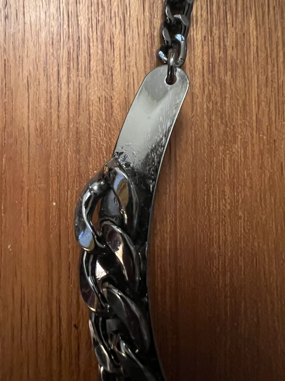 Gunmetal Tone Chain Necklace - photo 4