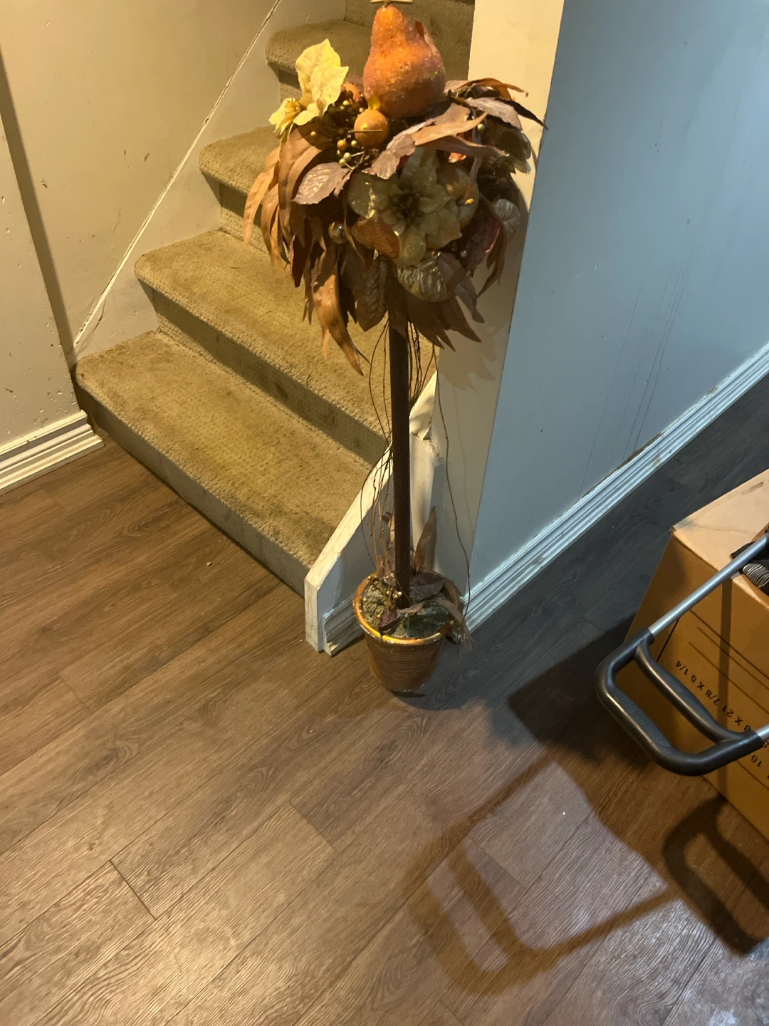 Autumn harvest floral topiary