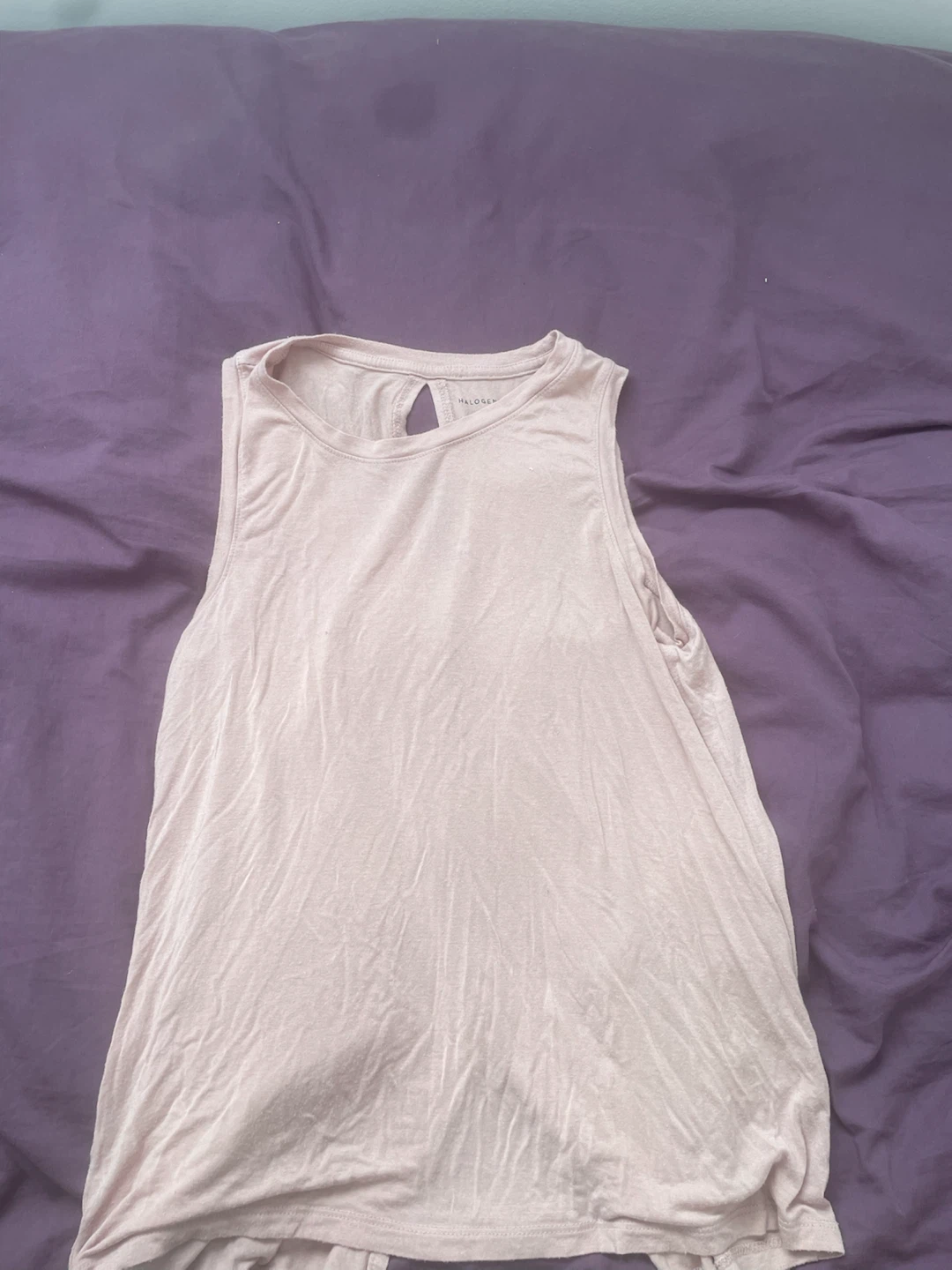 Halogen Blush Pink Sleeveless Tank Top
