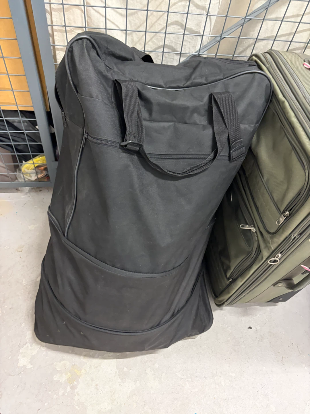 Large Black Travel Duffel Bag