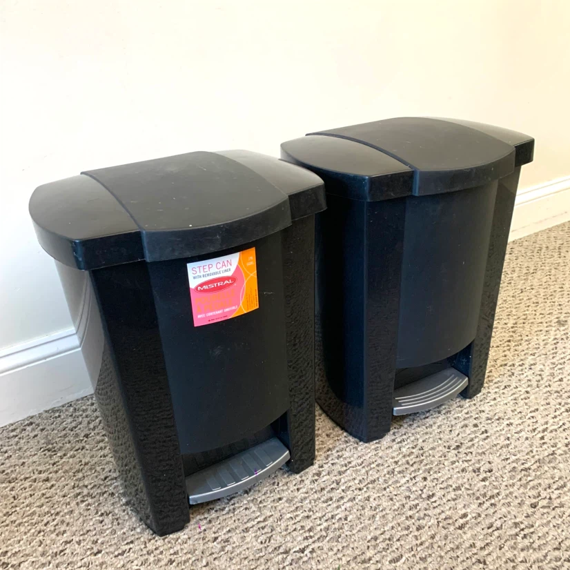 2 Step Trash Cans Garbage Bins Pedal Waste Baskets 19L 5 Gallon