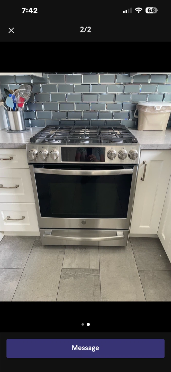 GE Profile Stainless Steel Gas Range