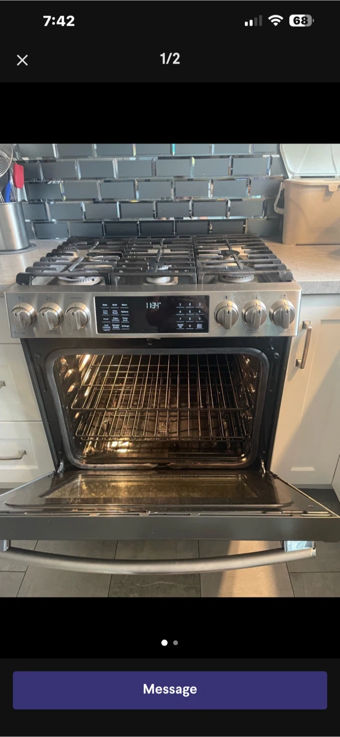 GE Profile Stainless Steel Gas Range - photo 5