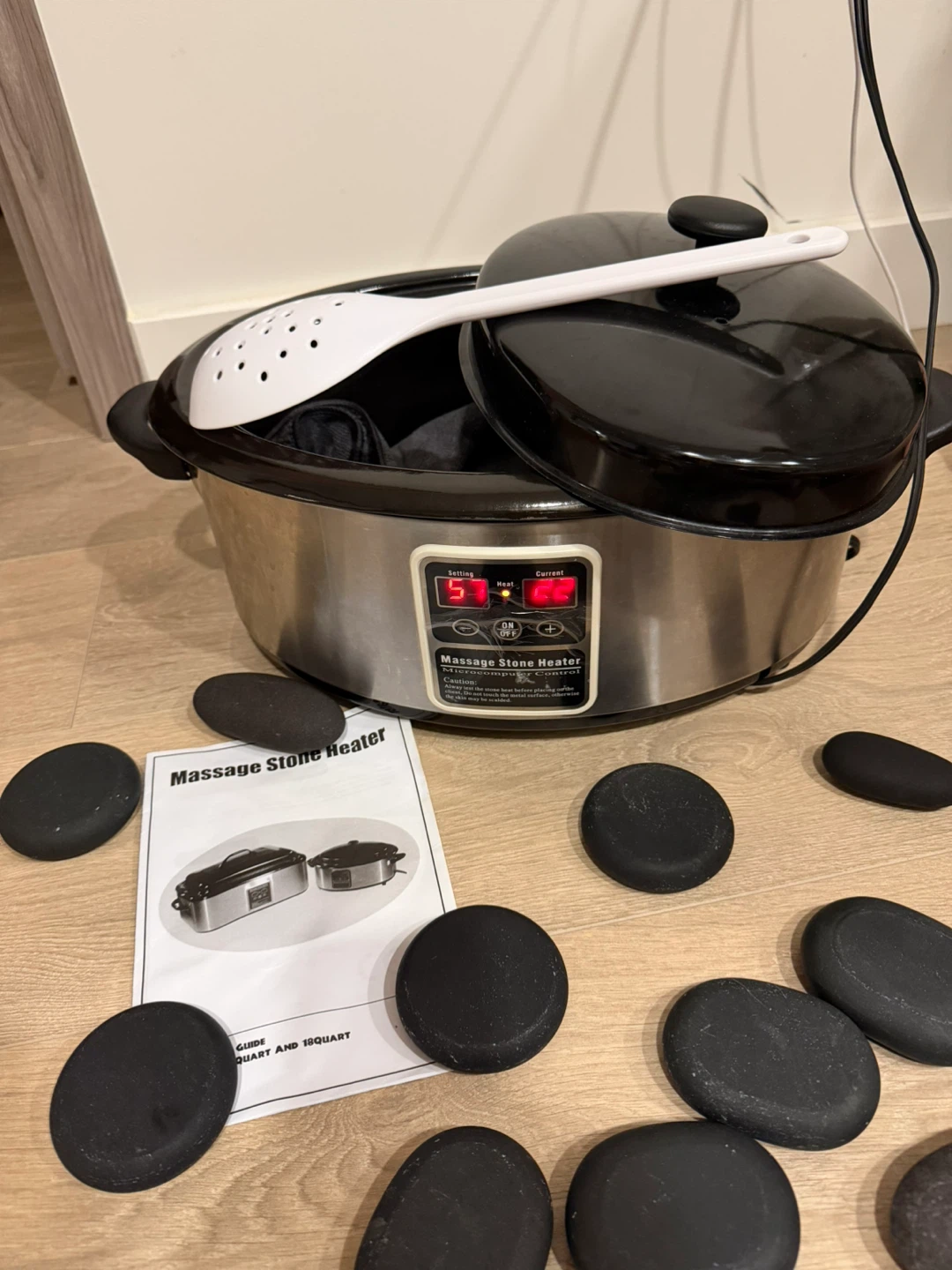 Massage Stone Heater with Stones