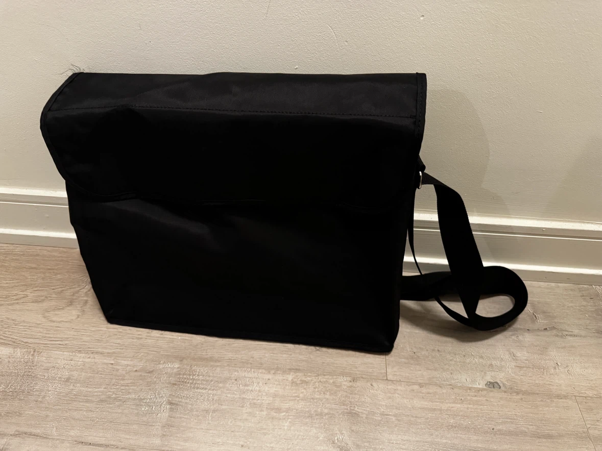 Black messenger bag
