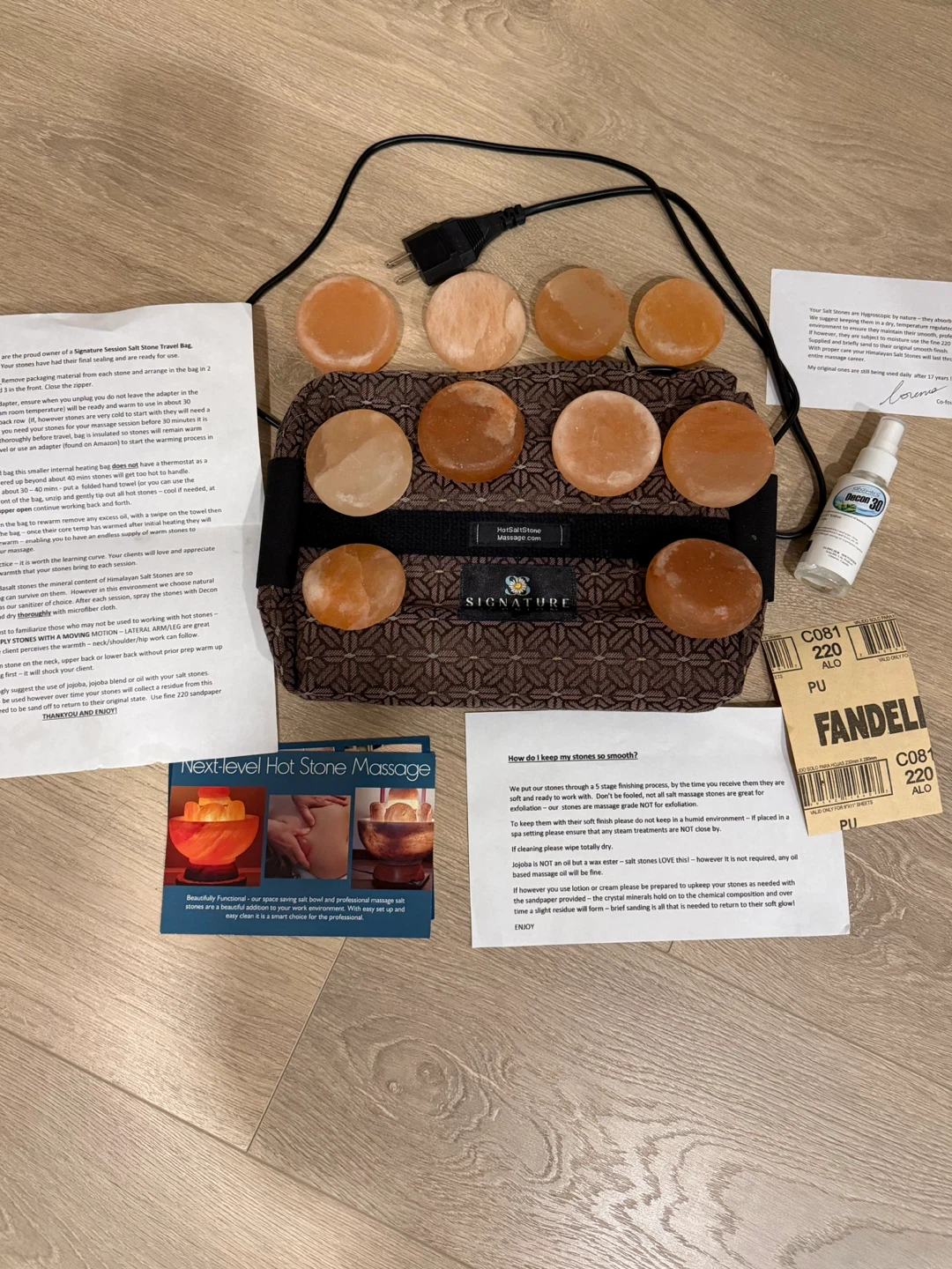 Signature Session Himalayan Salt Stone Massage Travel Bag