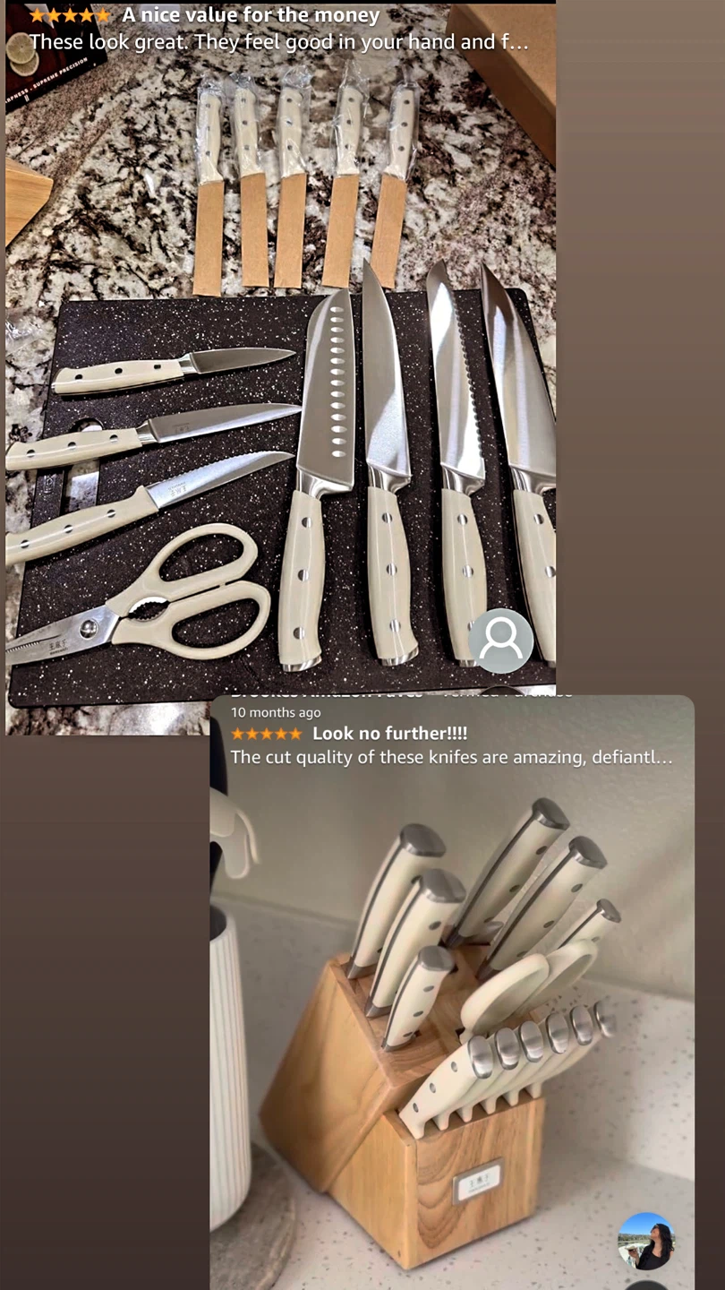 WANGMAZI 15-Piece Knife Block Set - photo 2