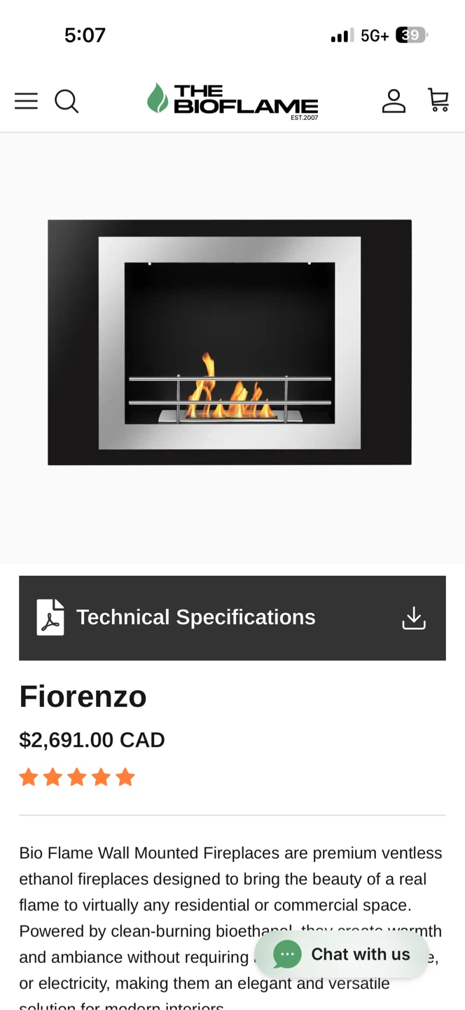 wall-mounted fire place - fiorenzo - photo 3