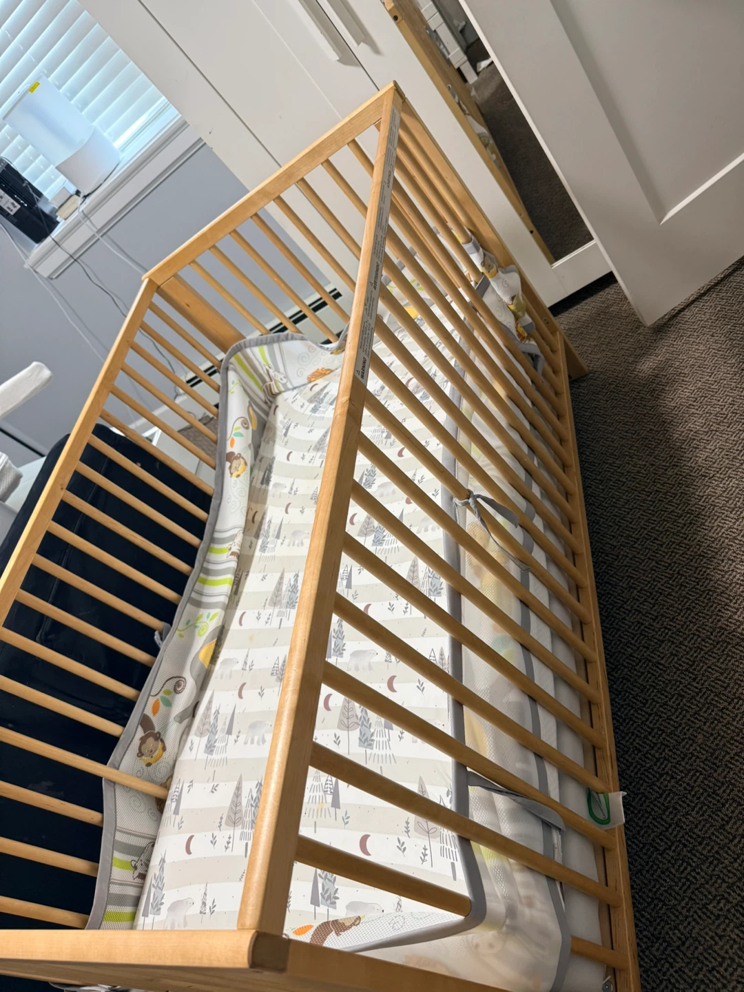 Natural Wood Baby Crib - photo 3